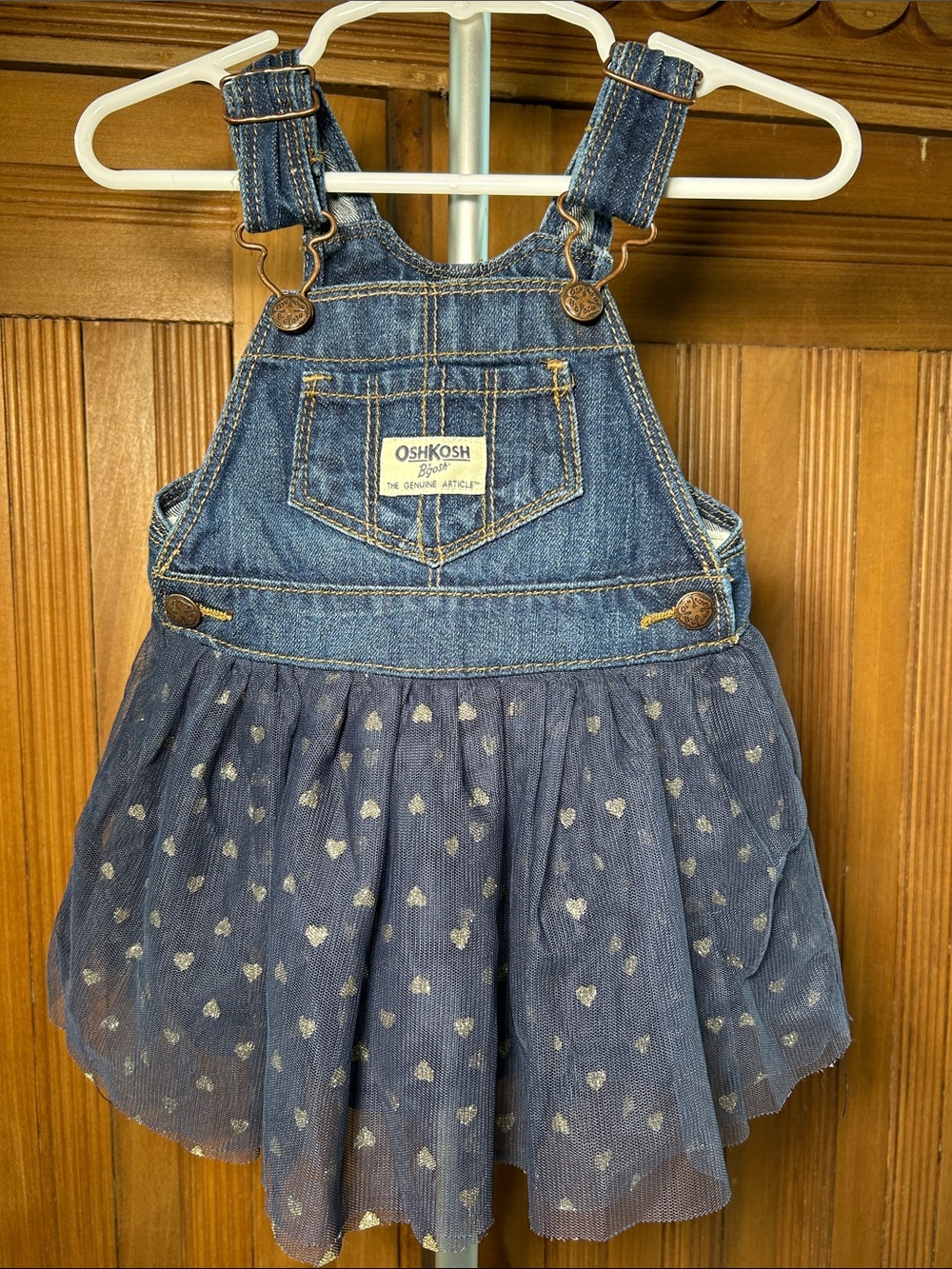 OshKosh B'gosh Denim Tulle Heart Skirtall - Blue